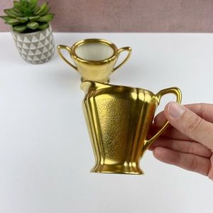 Vintage Pikard China Gold Ornate Pitcher Creamer 598 Made In USA